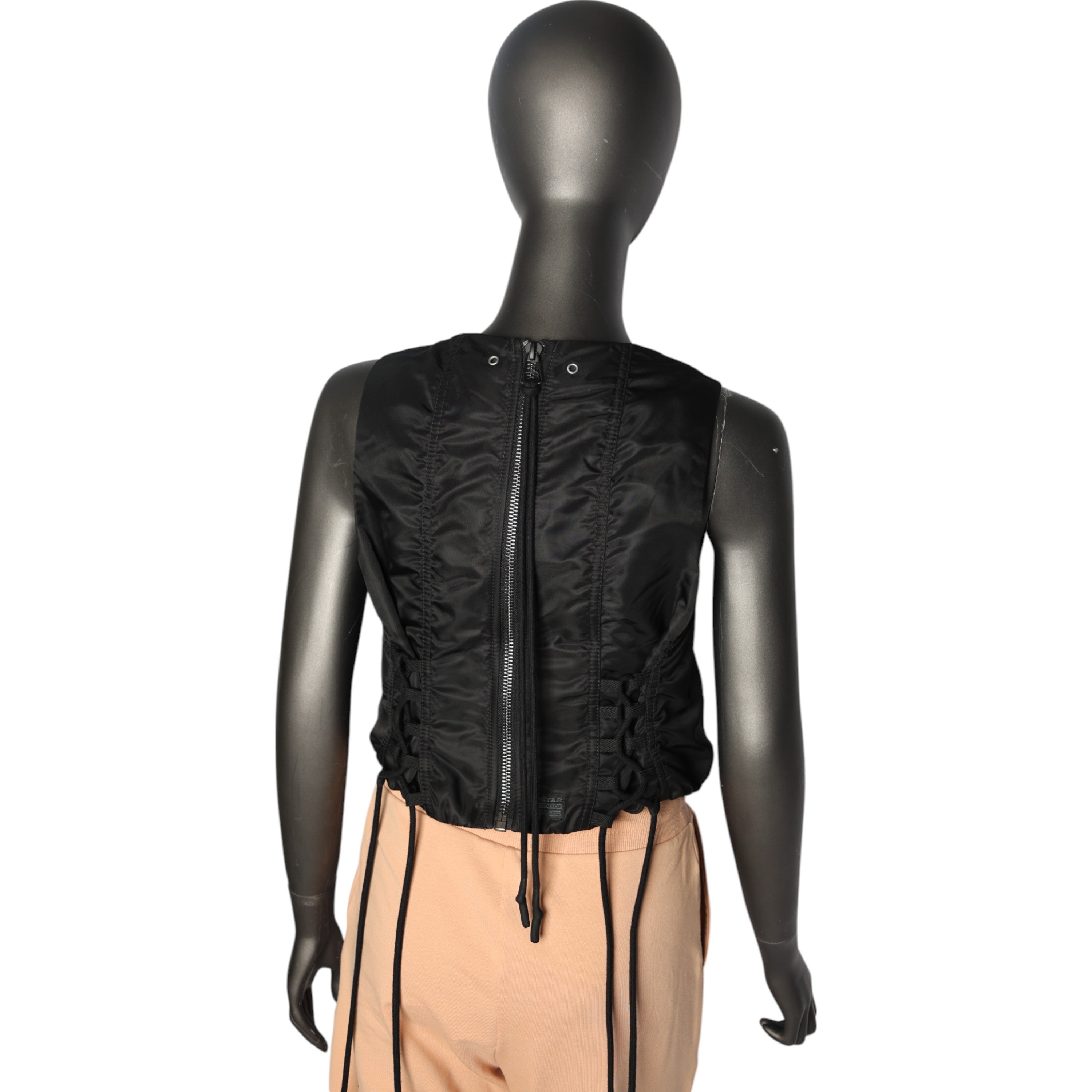 G-Star Ladies Ma-1 Cropped Top Sleeveless Black